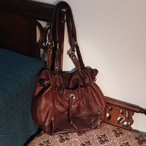 Elegant Brown B. Marowsky Leather Handbag